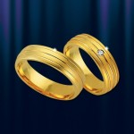 Золотое обручальное кольцо жёлтое золото