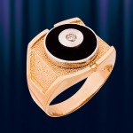 Мужское кольцо из золота "Круг"